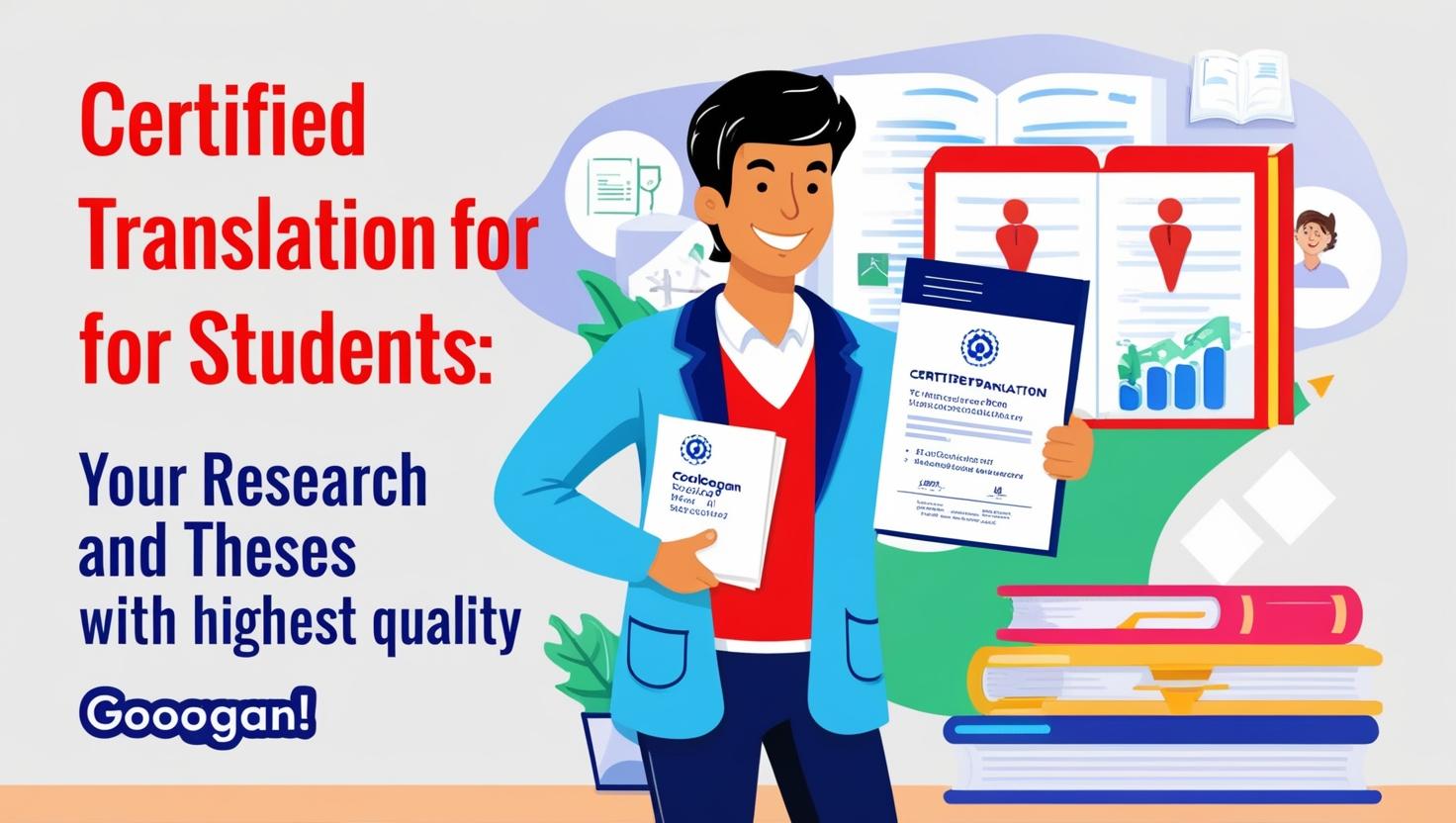 ترجمة مُعتمدة للطلاب: أبحاثك ورسائلك الجامعية بأعلى جودة مع جوجان!